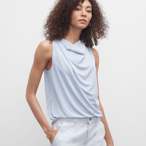 Club Monaco Romantic Jersey Blouse - Picture 1 of 5